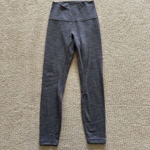Lululemon Leggings Wunder Under High-Rise Tight Womens Size 4 Gray Elastic Waist